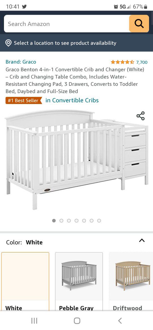 4 In 1 Convertible Crib 