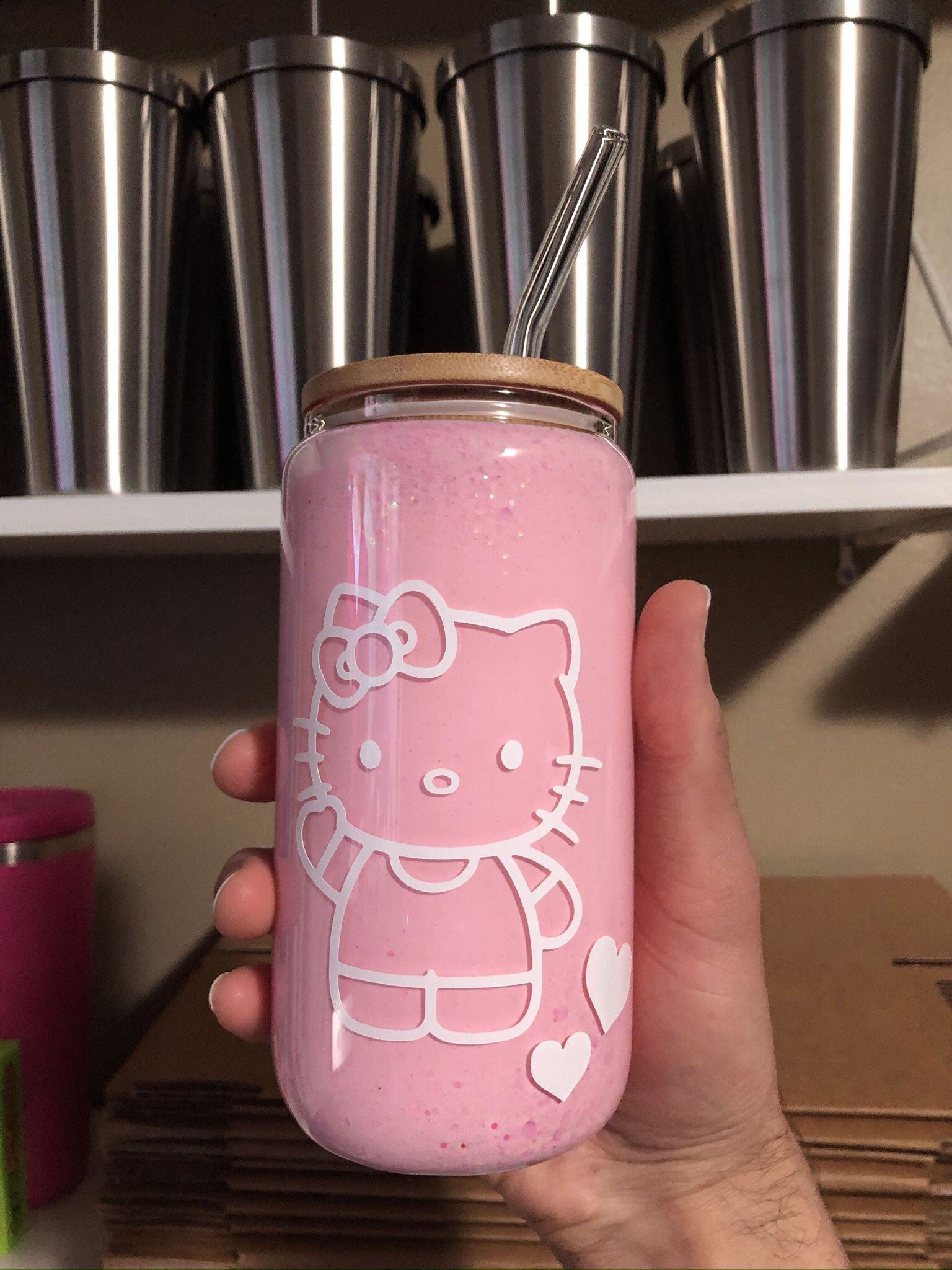 New Hello Kitty Glass Cup