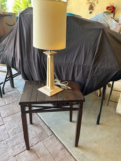 Table & Lamp $10.00/ both!  Chino, ca