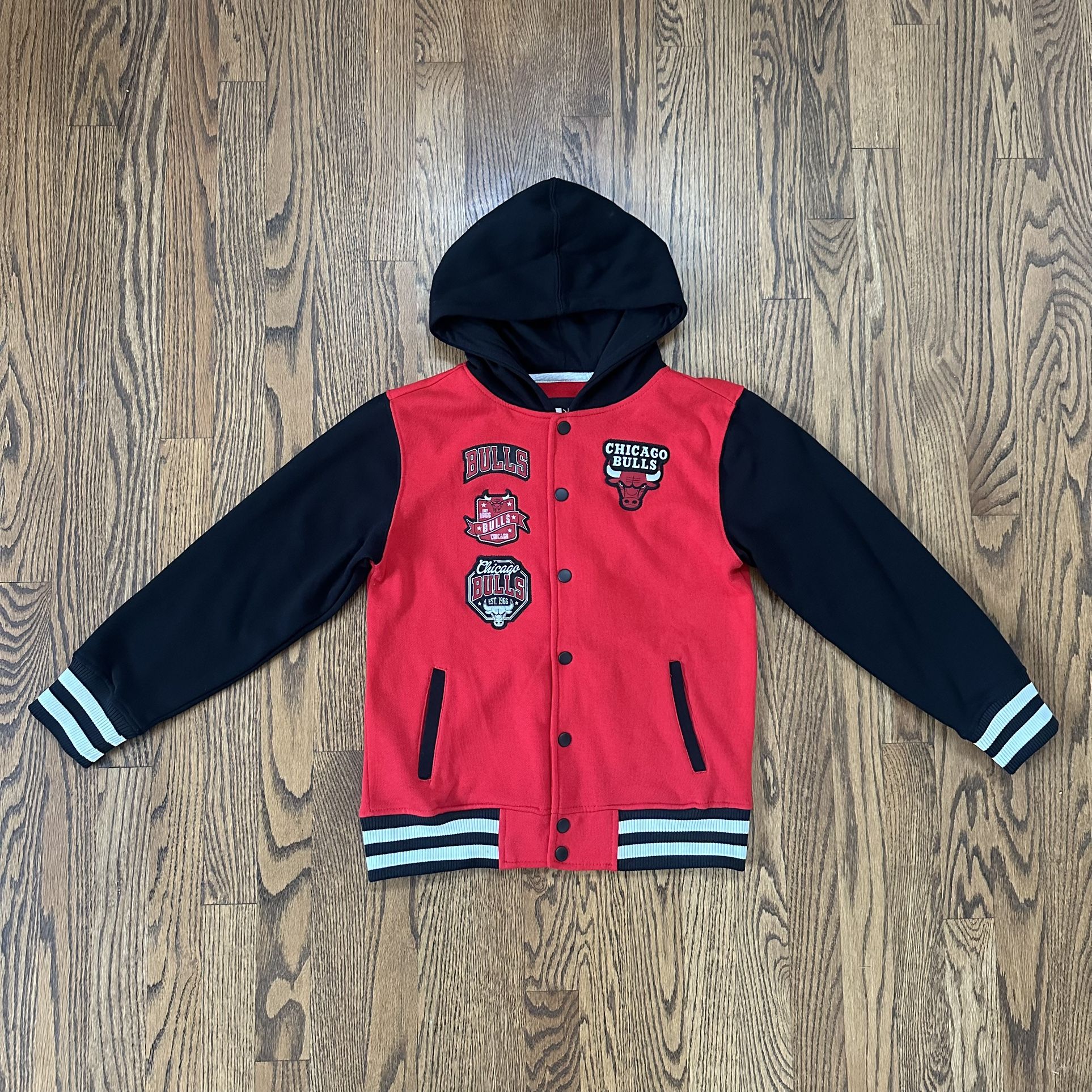 Youth Medium NBA Chicago Bulls Basketball Hooded Sweatshirt Jacket
