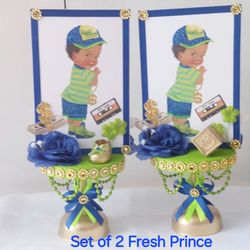 Fresh Prince Centerpiece, Fresh Prince Baby Shower Decor 