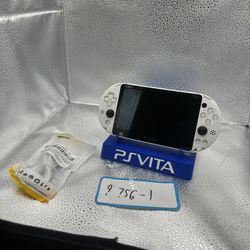 white ps vita 2000 w/charger & new screen