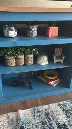 Vintage blue tv stand