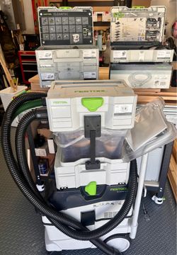 Festool CT36 EI AC Vacuum w/ Carvex Jig Saw & brand new 27mm 15ft AS hose
