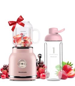 Homeleader Pink Personal Blender with Bottle