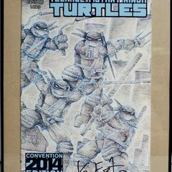 TMNT #1 2014 SDCC Exclusive Sketch Cover SIGNED