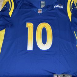 Nike COOPER KUPP Blue LA RAMS Super Bowl Patch Jersey Size LARGE SOLD OUT