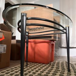 Industrial Glass Coffee Table 