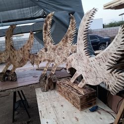 Hand Made Wooden Eagles