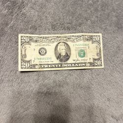 $20 Twenty Dollar Bill 1985 Federal Reserve Note 