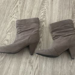 Beige Ankle Boots- Size 8