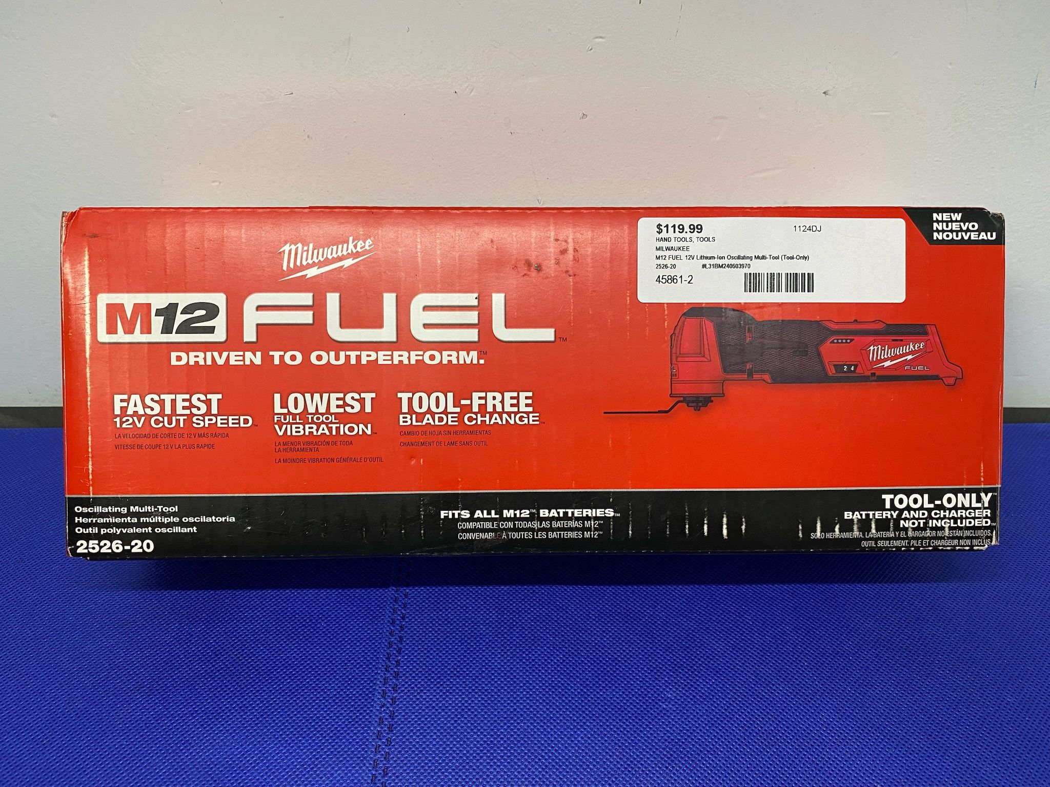 MILWAUKEE 2526-20 M12 FUEL 12V Lithium-Ion Oscillating Multi-Tool