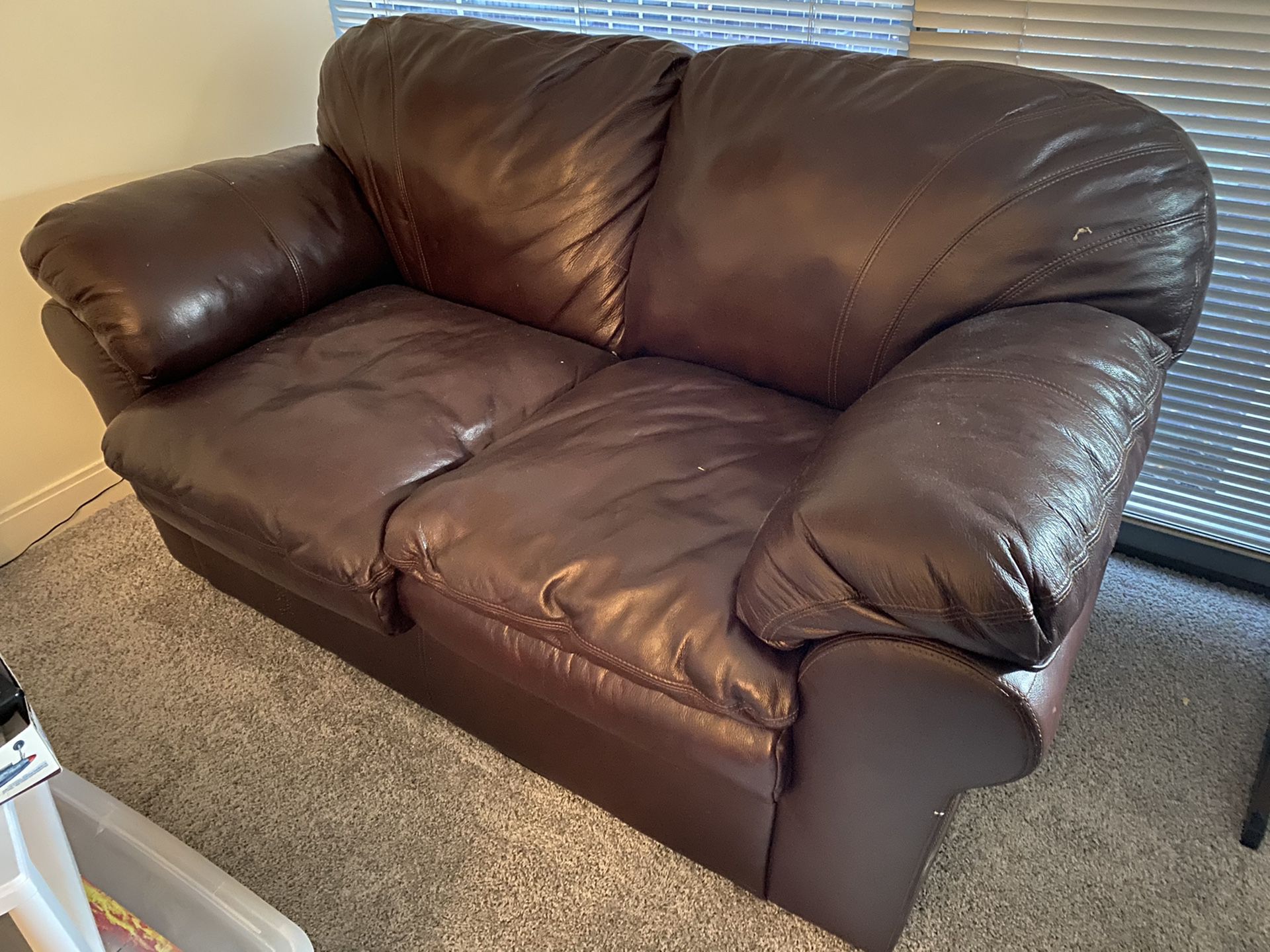 Free Ashley furniture - brown leather