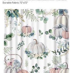Fall Thanksgiving Pumpkin Shower Curtain 
