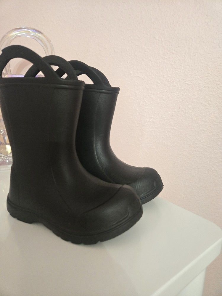 Bearpaw Toddler Rain Boots – Size 9 (Black)