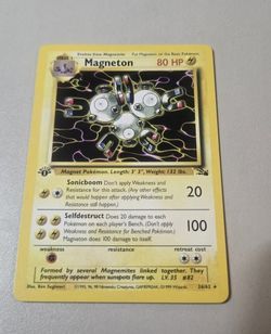 Magneton Pokémon TGC 1st Edition 26/62 Mint Basic Rare