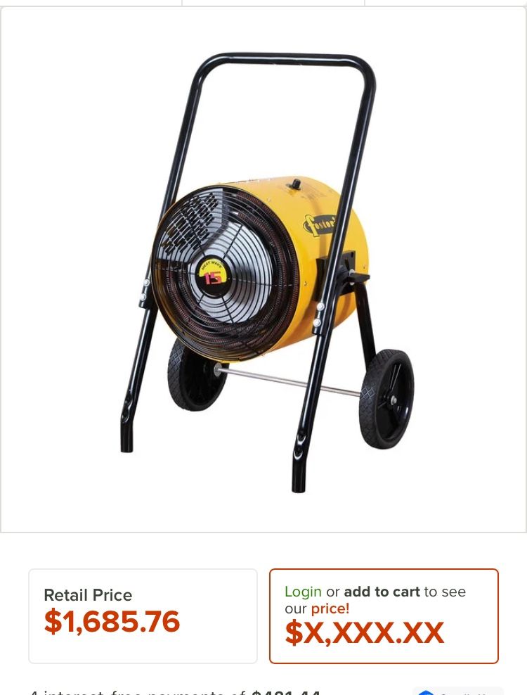 Fostoria FES 1520 3A Heat Wave Portable Electric Salamander Heater