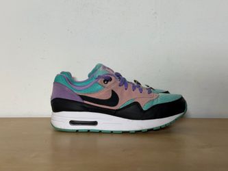Nike Air Max 1 Have a Nike Day Purple Aqua Black Sneakers AT8131-001 GS Size 7Y