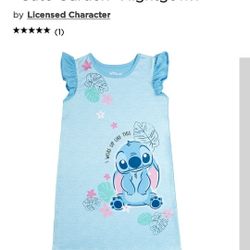 Girl's Disney Lilo & Stitch Nightgown size 4/6&8