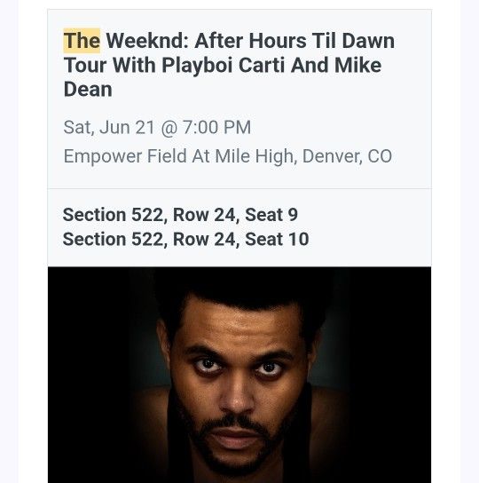 The Weekend Tickets