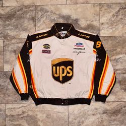 Vintage JH Design Chase Authentics NASCAR UPS Dale Jarrett #88 Racing Jacket Size 2XL