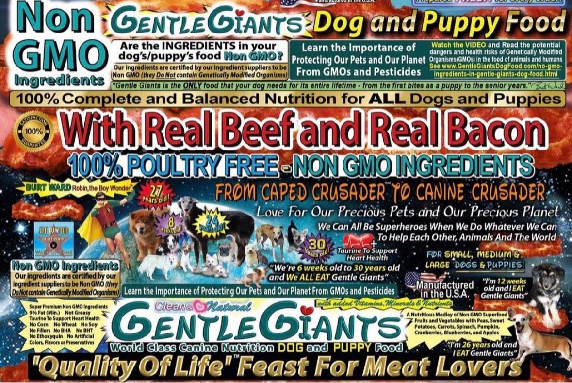 Gentle Giant Beef & Bacon Dry Dog Kibble Pet Food