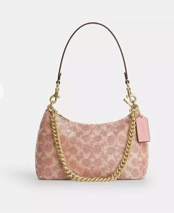 New Coach TERI PINK Gold Beaded Shoulder Bag Purse Sold Out