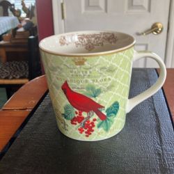 Winter Cardinals Flora Ceramic Mug 