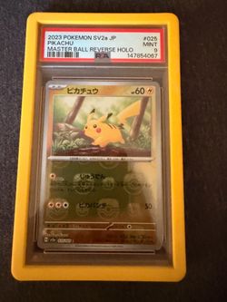 Japanese Master Ball Pikachu PSA9
