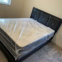 Queen Size Bed Frame With Mattress And  All New Furniture And Free Delivery 