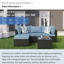 5 Pieces Out Door Funiture Sets