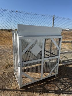 Durable heavy-duty metal storage cage