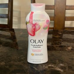 Olay Fresh Radiance Strawberry And Mint Body Wash 22oz