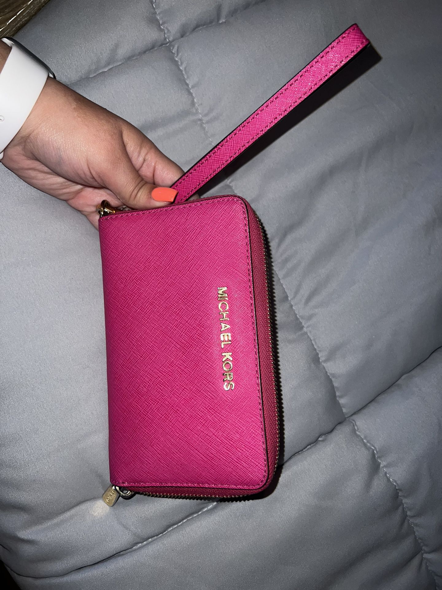 Hot Pink Michael Kors Clutch wallet 