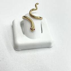 10kt Real Gold Snake Ring For Women 