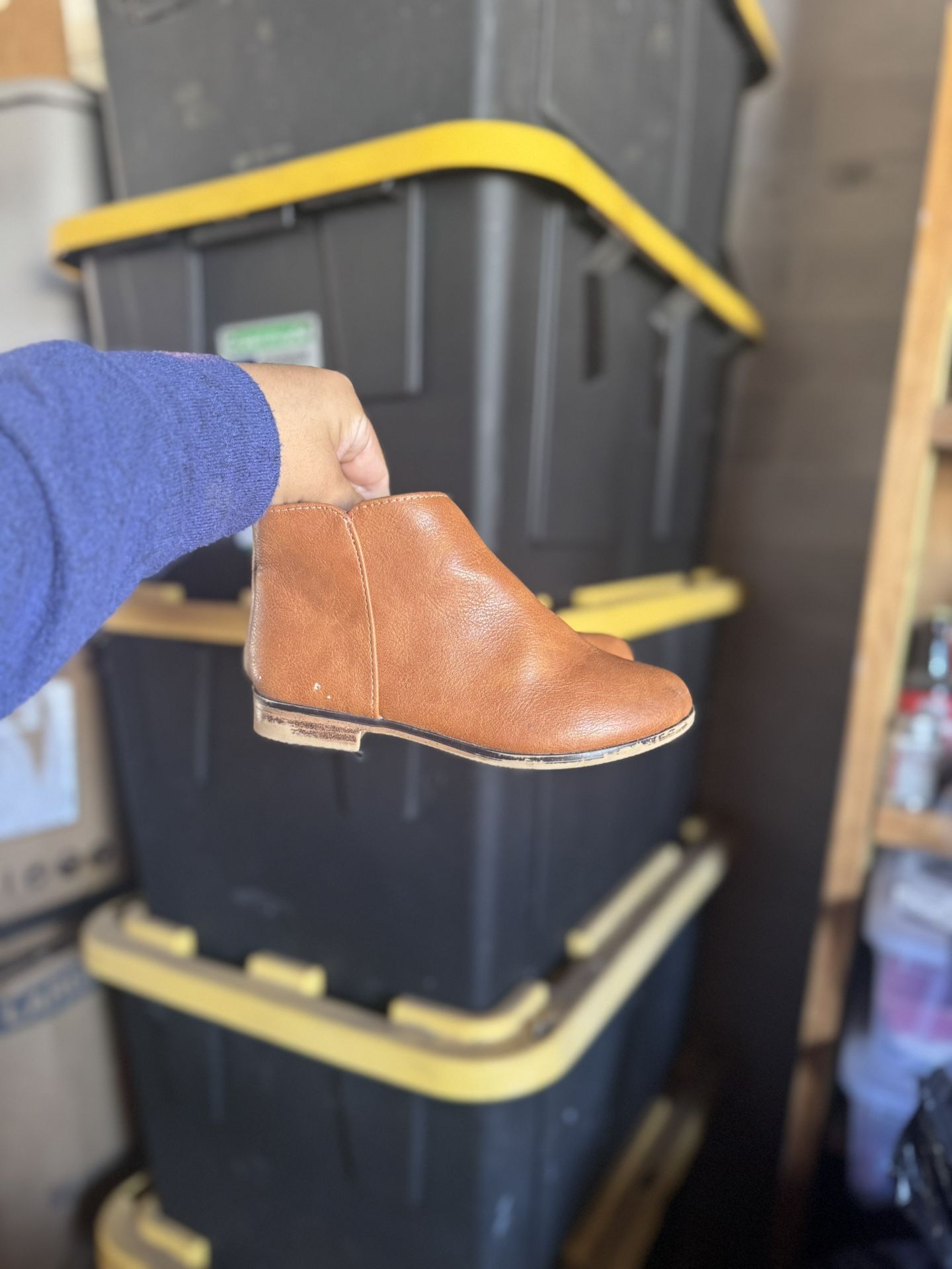 Cat & Jack Size 12 Cognac Zipper Boot