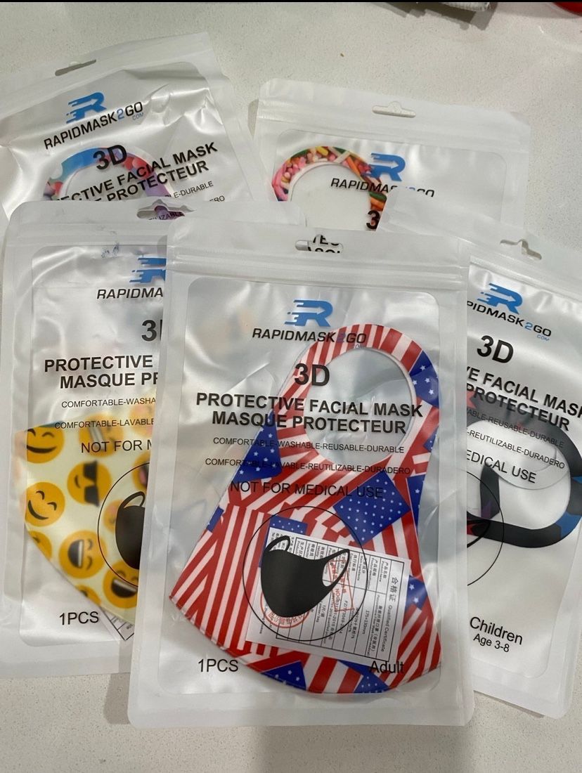 150 Assorted Face Mask - Resuable -Print Design