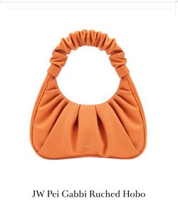 JW PEI Orange Gabbi Ruched Hobo IT Bag