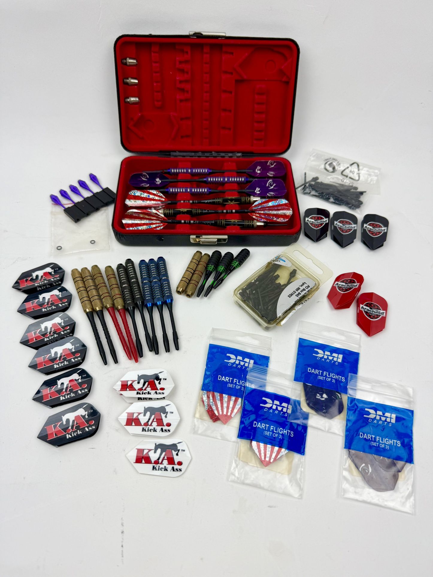 Lot of Darts / Dart Parts Flights Tips Shafts 50+ Pieces New & Used