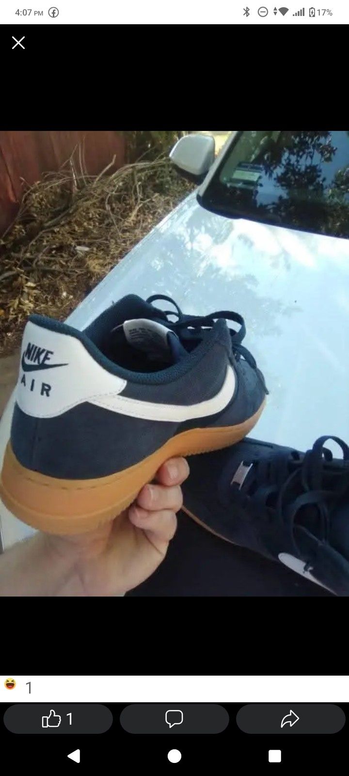 Af1 Sued Blue Size 11