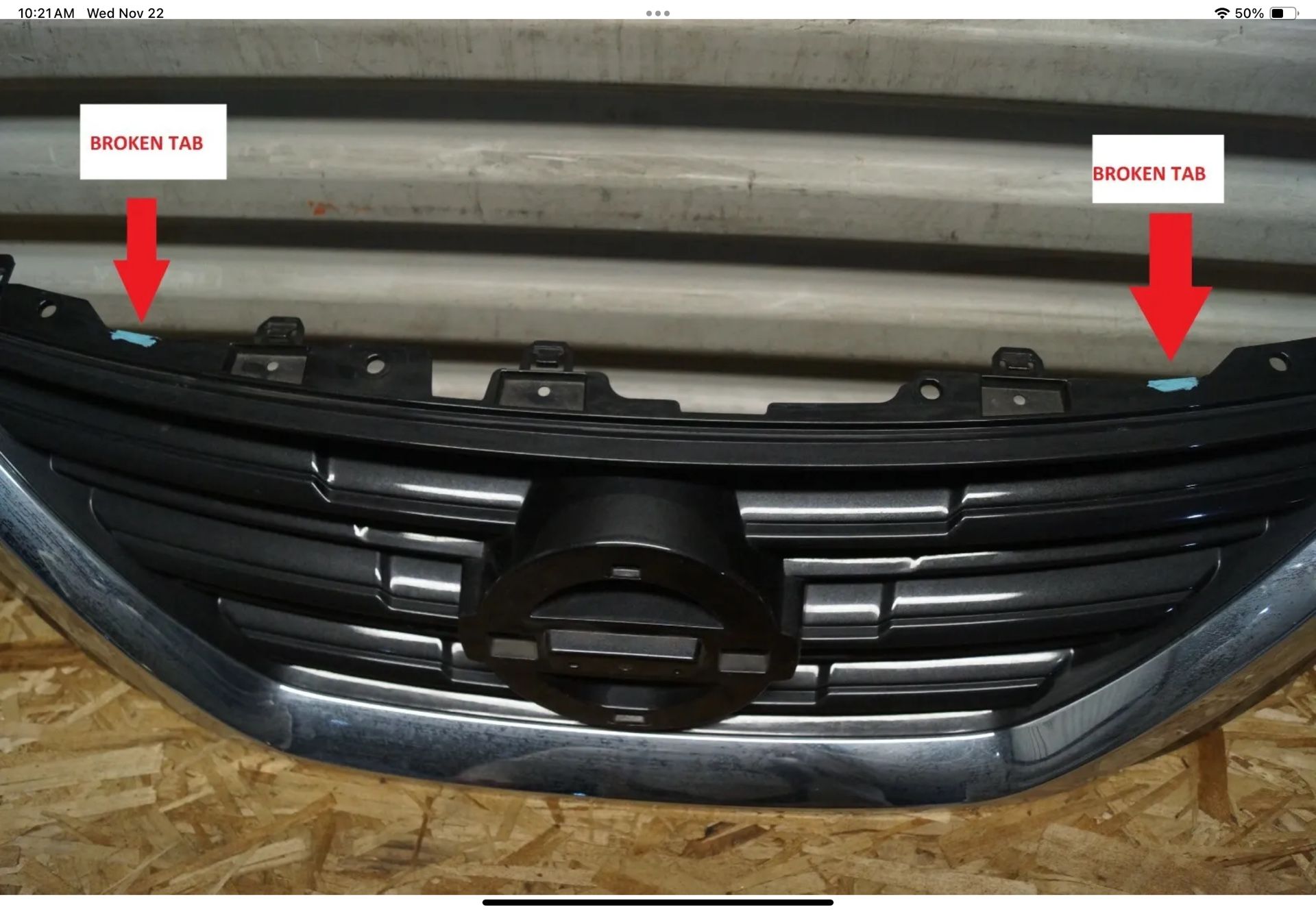 2016 2018 NISSAN ALTIMA FRONT GRILLE OEM