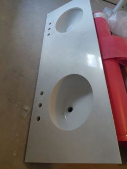 66" Double under mount vanity counter