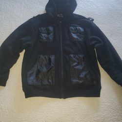 Courage Clothing Co. Men's Sz 5X Hoodie, Jacket Black