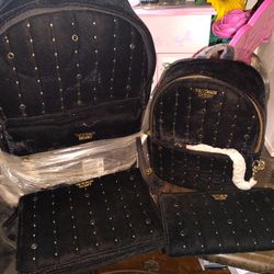 Victoria's Secret Velvet Backpack Set