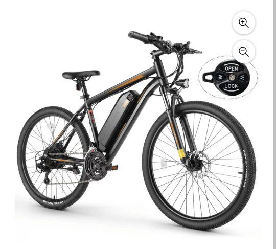 Funcid Electric Bike, Electric Bike for Adults 26'' E-Bikes 350W Adult Electric Bicycle, 19.8MPH Electric Mountain Bike with Lockable Suspension Fork,
