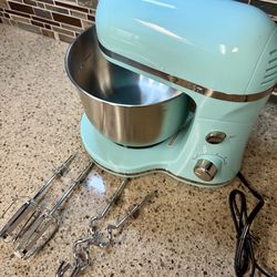 Stand Mixer; Aqua/Teal color