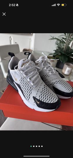Nike 270 Unisex - Black White And Gold