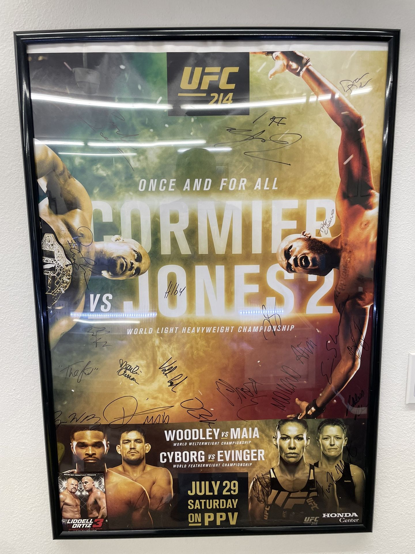 UFC 214 Jon Bones Jones Vs Daniel DC Cormier 2 Signed Event Poster