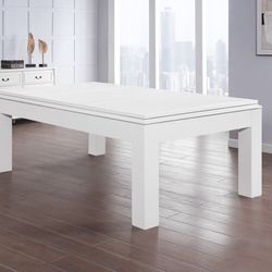 Yarmouth Pool Table with Dining Top - White