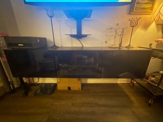 Floating Black Gloss TV entertainment center